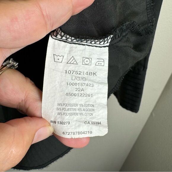 Vintage Wrangler Pearl Snap Western Button Down Shirt Long Sleeve Black Stripe L - Picture 7 of 8